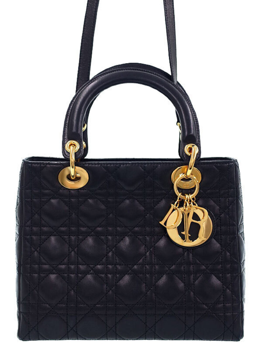 Christian Dior Cannage Quilted Lady Dior 2way bag